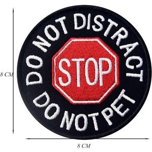 Do Not Distract Don't Pet Service Dog Patch